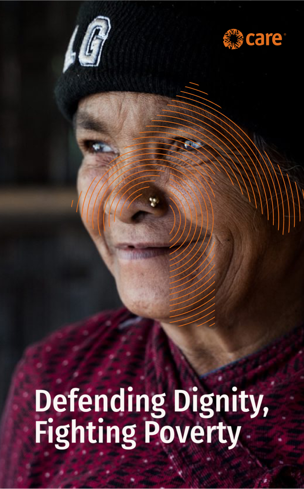 An image showing a cropped screenshot of Care Nepal's homepage