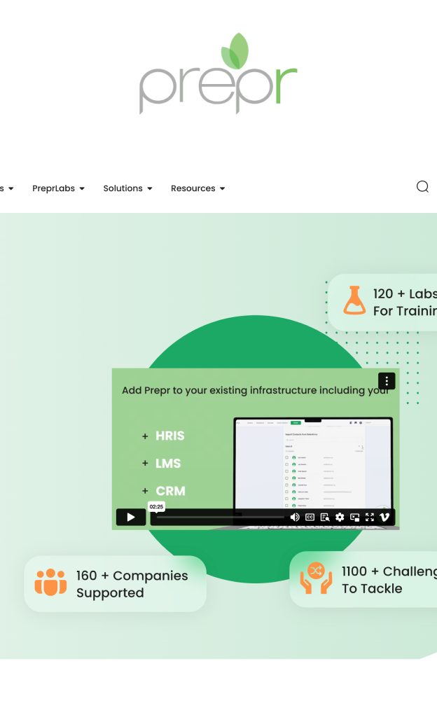 An image showing prepr's website and logo