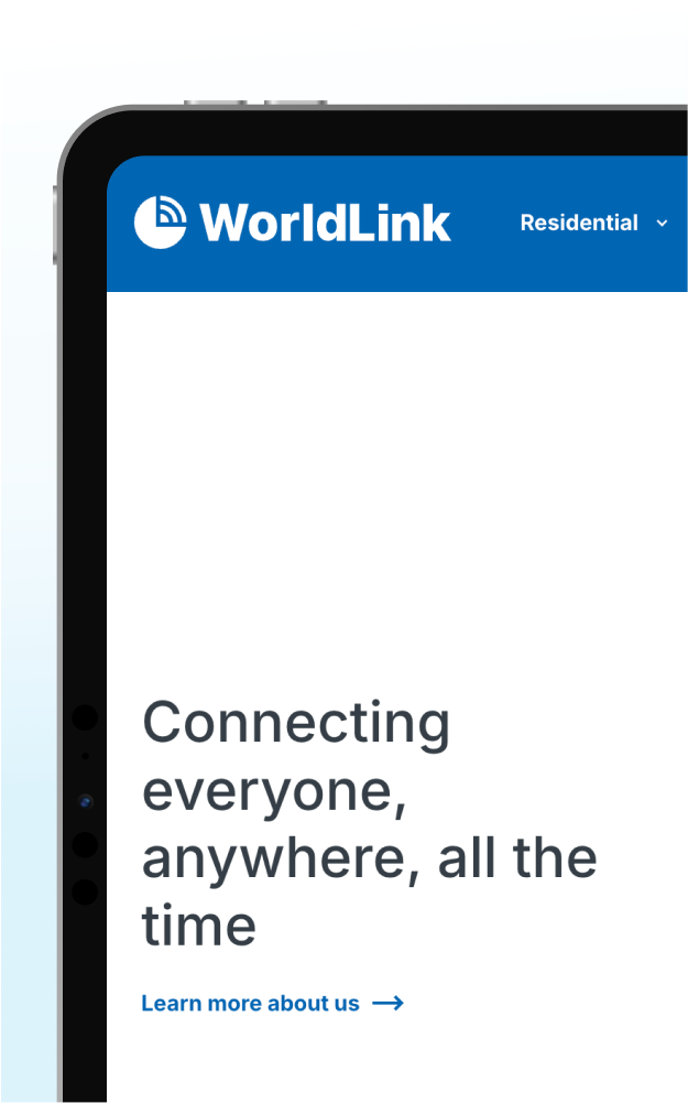 An image showing part of WorldLink website